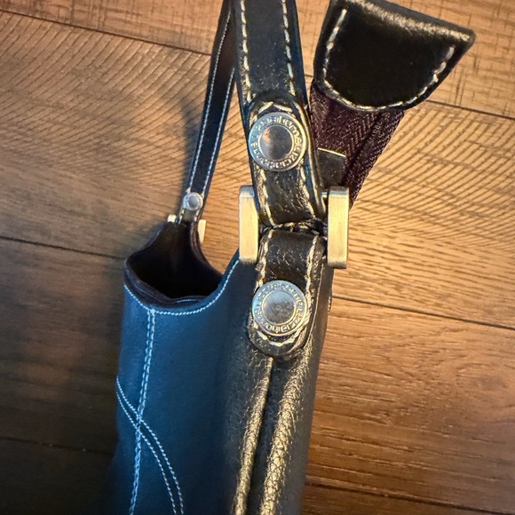 Liz Claiborne Black Mini Bag with White Stitching - Picture 4 of 5